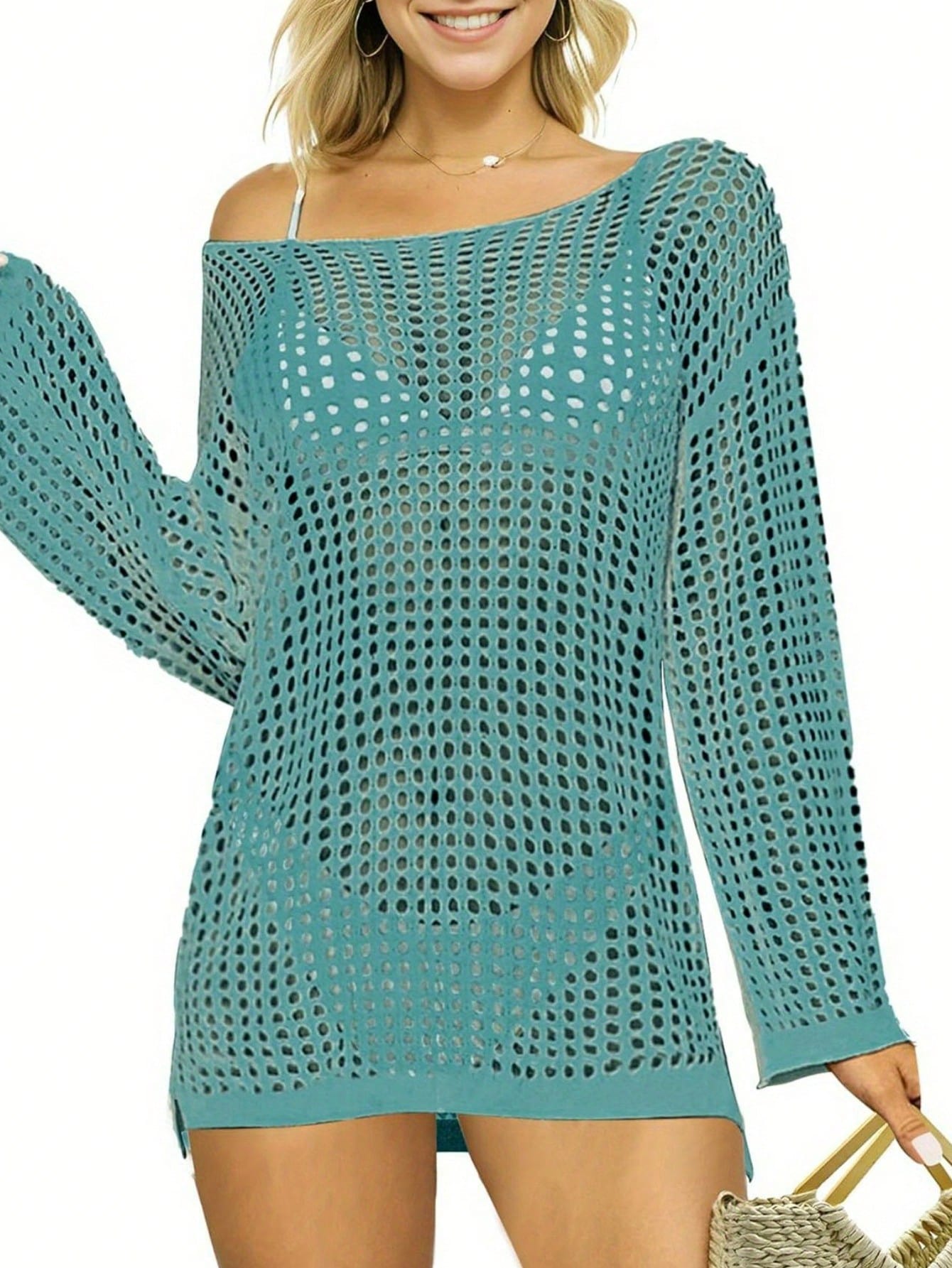 Beach Swimsuit Cover Up For Women, Crochet Bathing Suit Cover Ups Hollow Out Bikini Coverups Dress 2025Summer Outfits