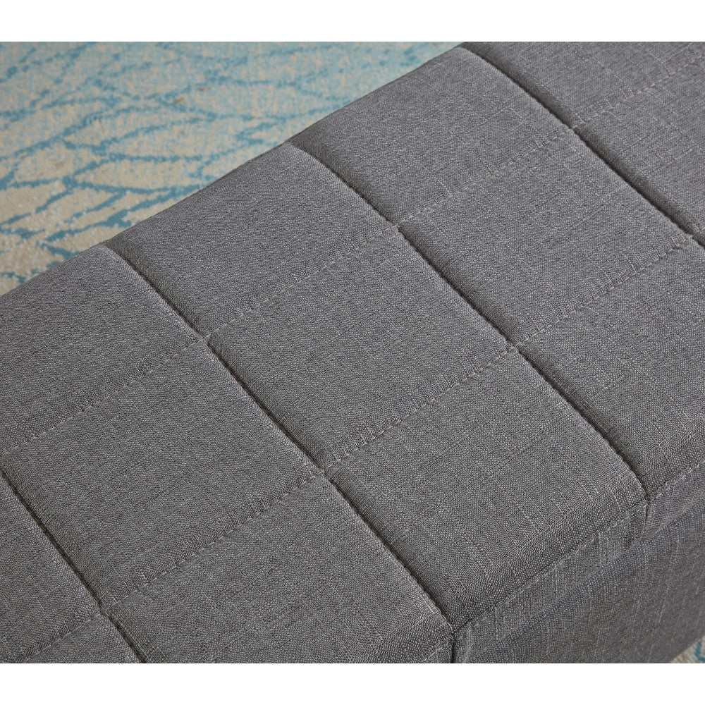 Upholstered storage rectangular bench for Entryway Bench,Bedroom end of Bed bench foot of the Bed,Bench Entryway,Gray