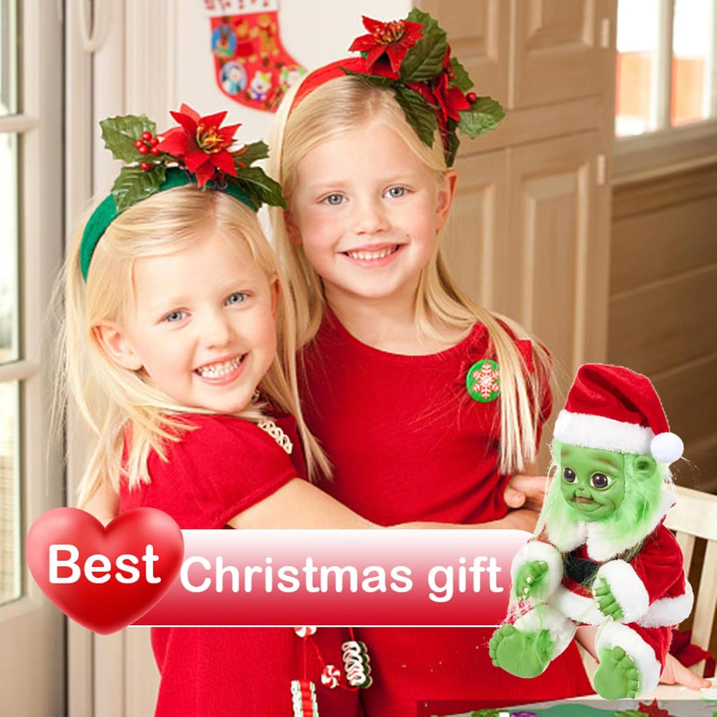 Christmas Plush Toy Green Furry Ghost Doll Cartoon Latex Ugly Doll Decorative Toys for Girls Boys