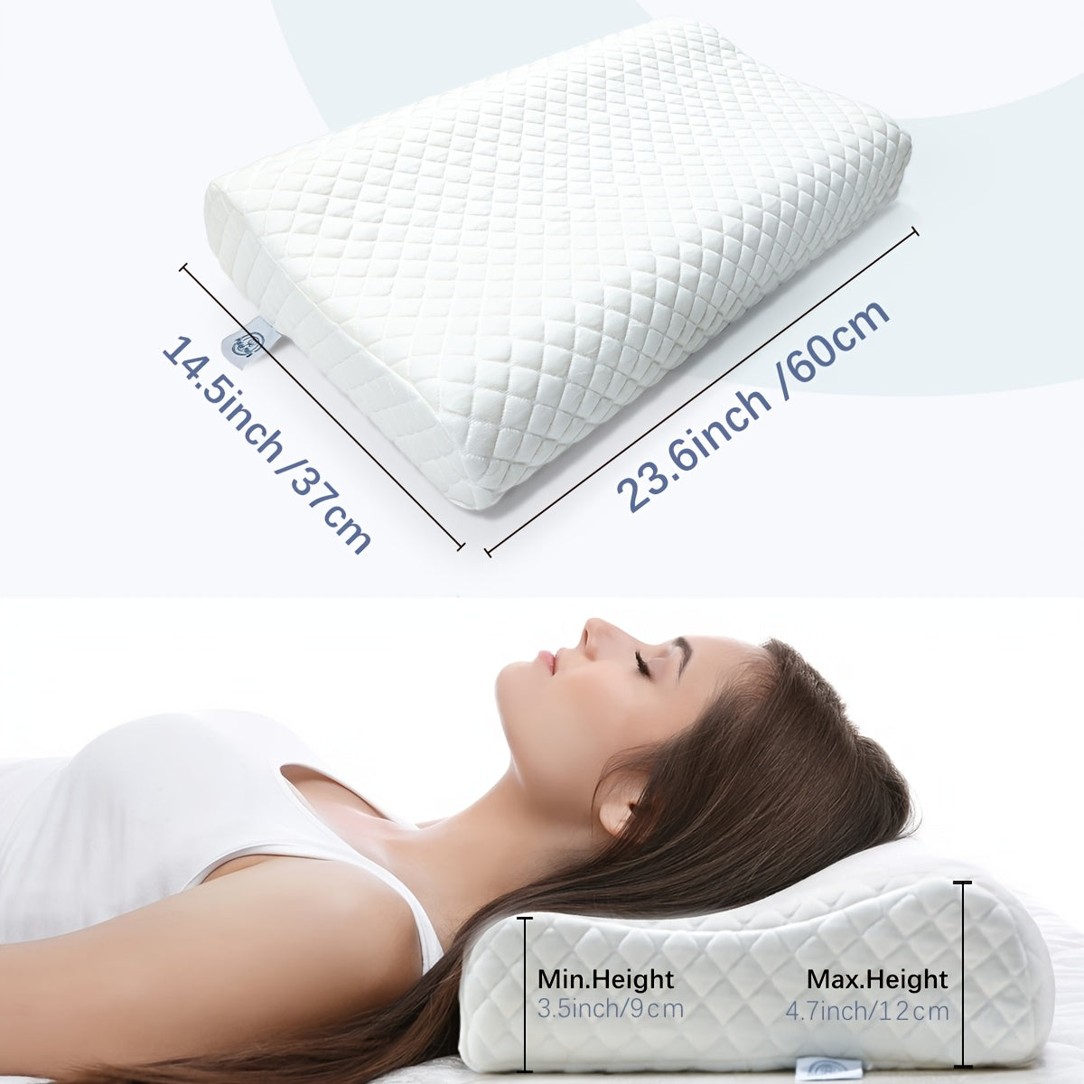 Neck Pillow for Sleeping, Cervical Pillow for Neck Strain Relief, Contour Cooling Pillow for Side Sleeper, Adjustable Orthopedic Sandwich Pillow