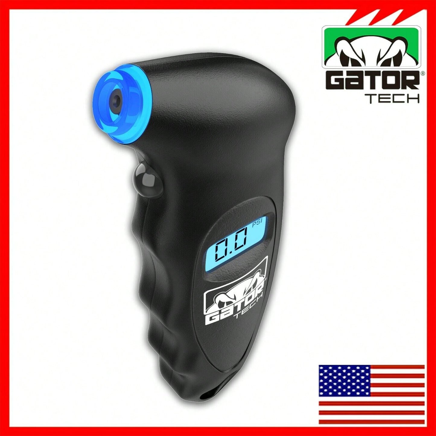 Gator Tech Digital Tire Air Pressure Gauge Meter Tester Bicycle Car Truck Van Motorcycle LCD Display 150 PSI Black Gator Tech