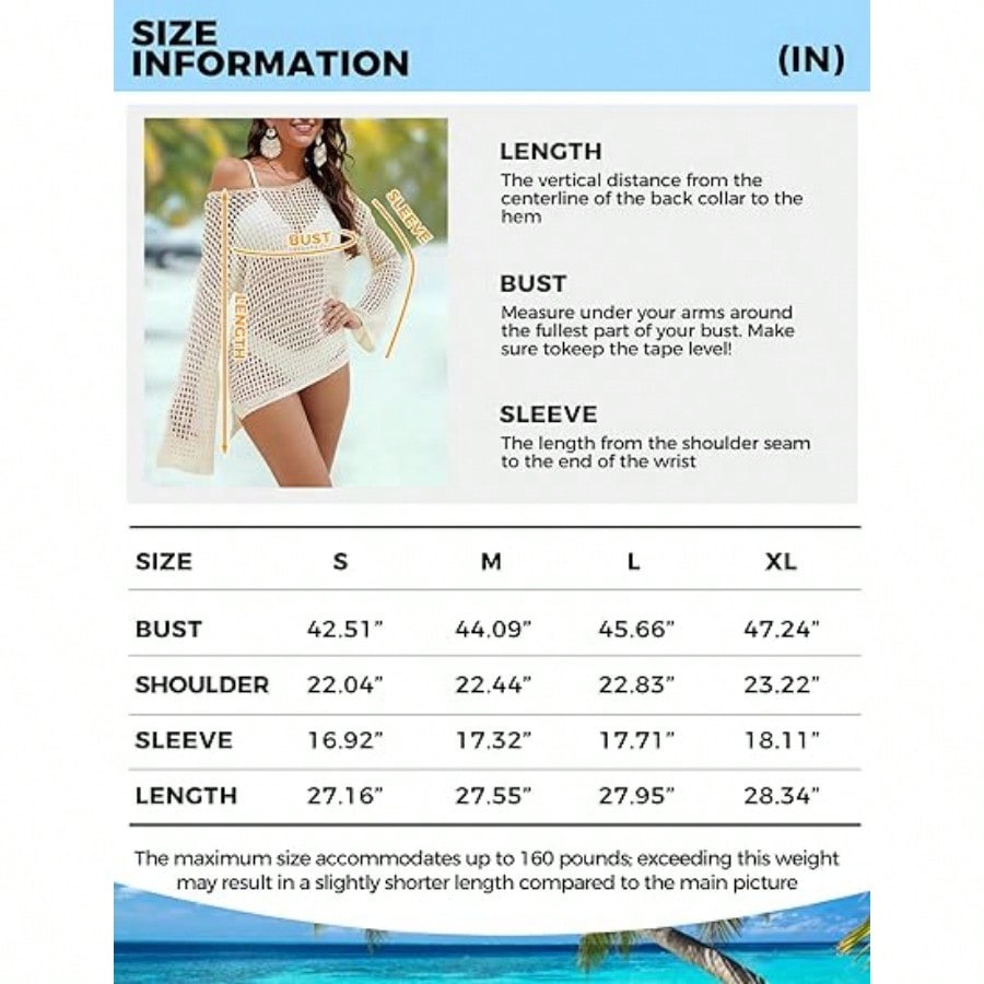 Beach Swimsuit Cover Up For Women, Crochet Bathing Suit Cover Ups Hollow Out Bikini Coverups Dress 2025Summer Outfits
