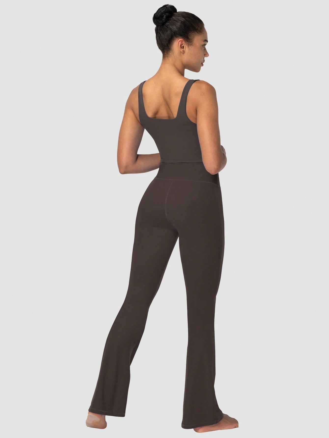 Mini Flare Leggings For Women, High Waist Yoga Pants With Tummy Control, Casual Gym Workout Bootcut Leggings