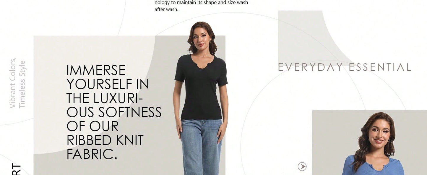 Womens Tops Crew Neck Summer Short Sleeve Casual Slim Fitted Tshirt