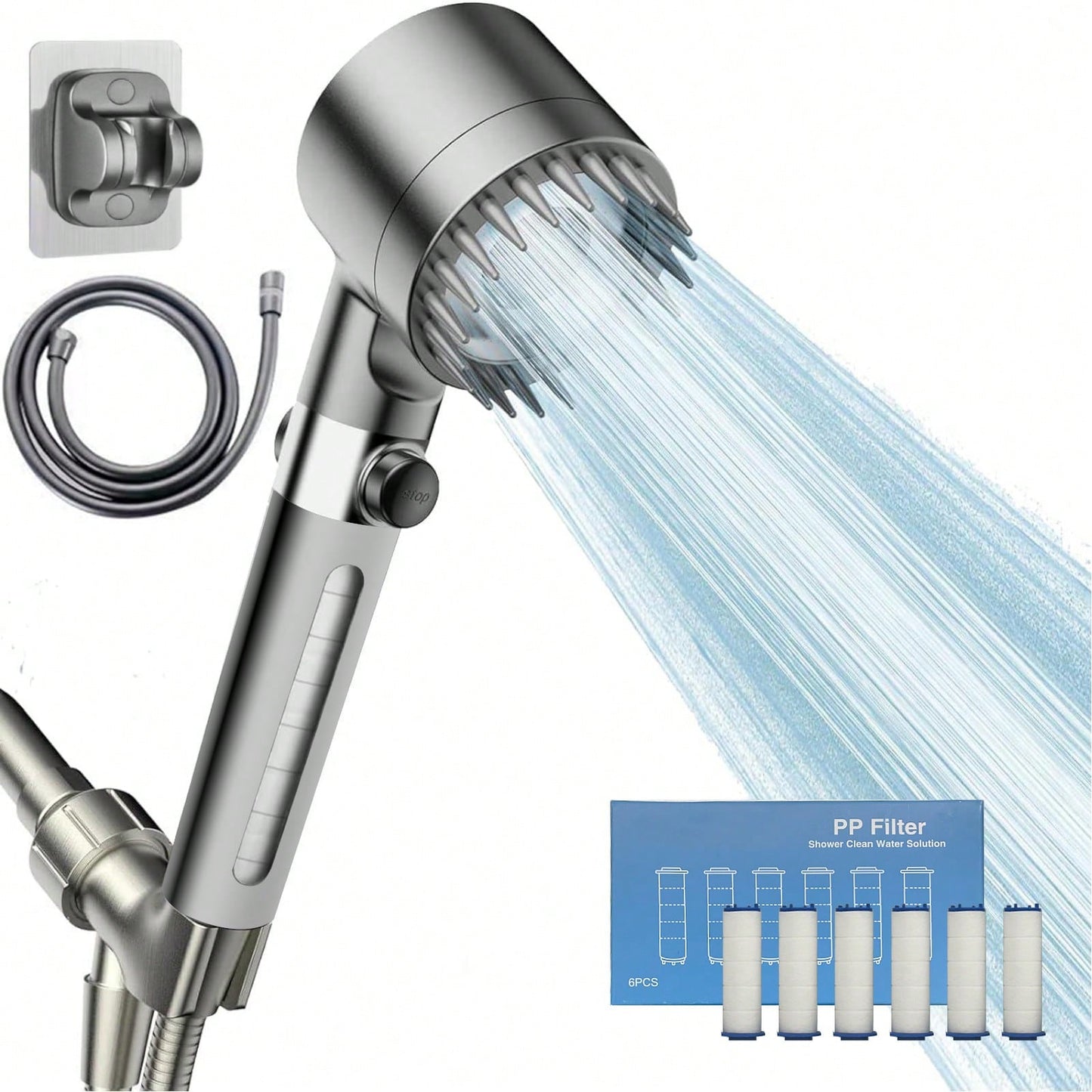 Versatile Filtered Handheld Shower Head – Multiple Modes & Convenient ON/OFF Switch