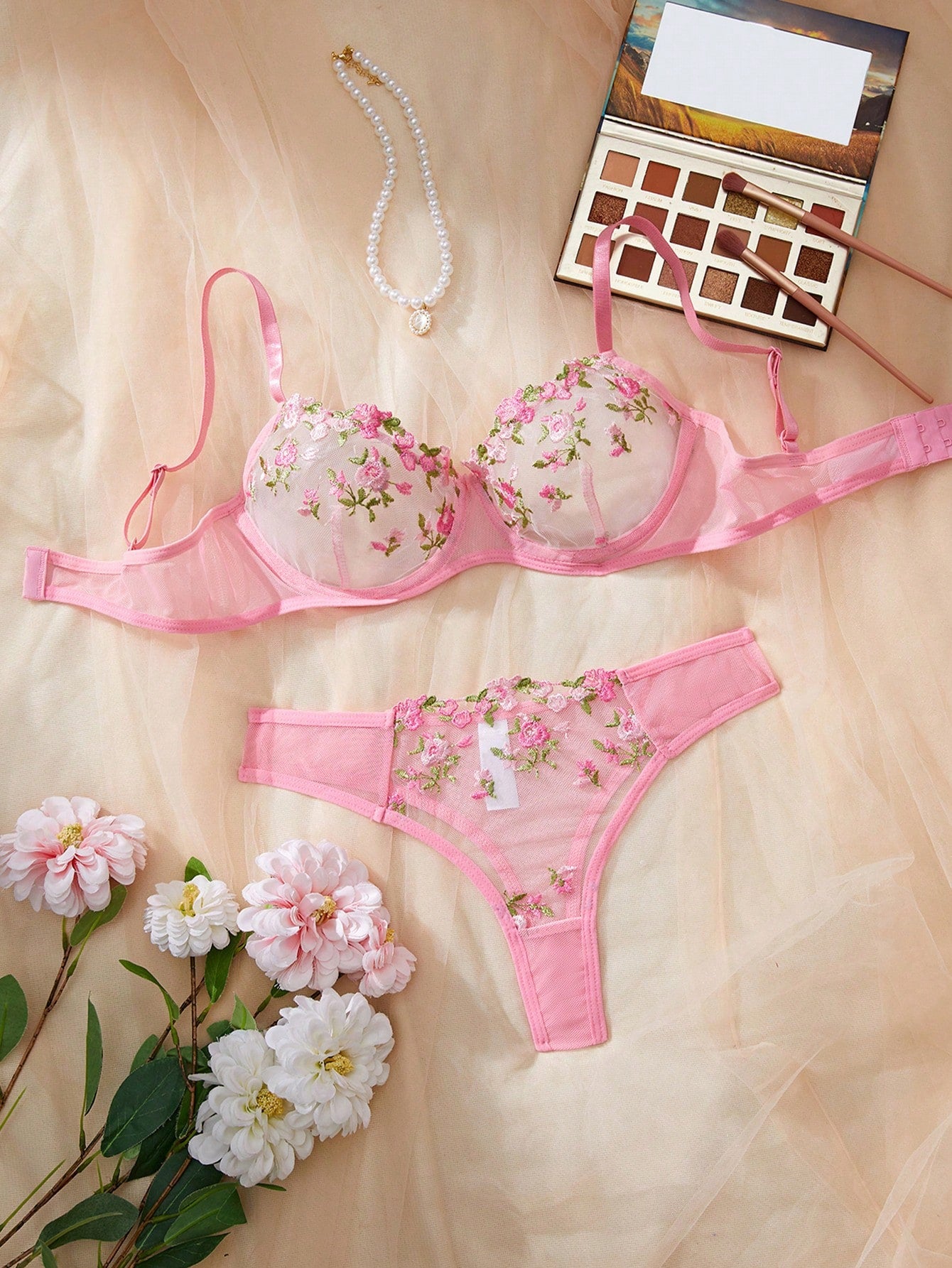 Sexy Lingerie Fancy Lace Eroticу Set Woman 2 Pieces Transparent Women's Underwear Embroidery Erotic Beautiful Bra And Panty Sets