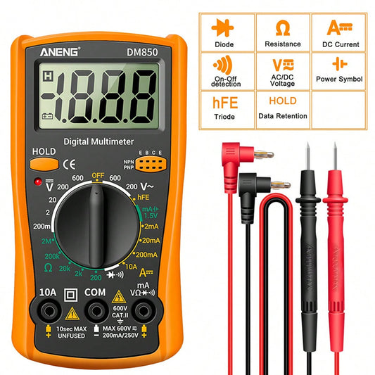 DM850 1999 Counts Digital Multimeter Eletric Professional Automatic Votage Tester Current Ohm Ammeter Detector Tools
