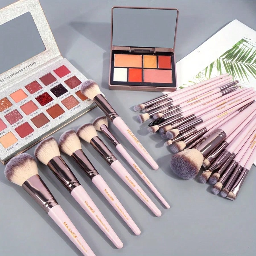 30pcs Professional Makeup Brush Set Foundation Concealers Eye Shadows Powder Blush Blending Brushes Beauty Tools With Bag