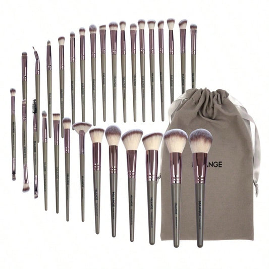 30pcs Professional Makeup Brush Set Foundation Concealers Eye Shadows Powder Blush Blending Brushes Beauty Tools With Bag