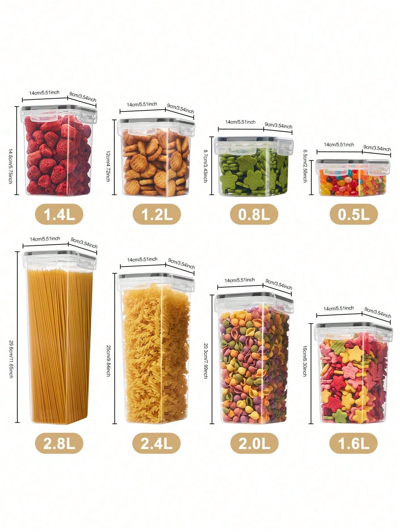 4/7/10/15/18/21pcs Storage And Organization,Labeled And Marked Airtight Food Storage Containers And Condiment Jars - Keep Grains, Flour, Salt, Pepper And Sugar Fresh - A Dishwasher-Safe Kitchen Pantry Organization And Storage Solution,Funny Stocking Stuff