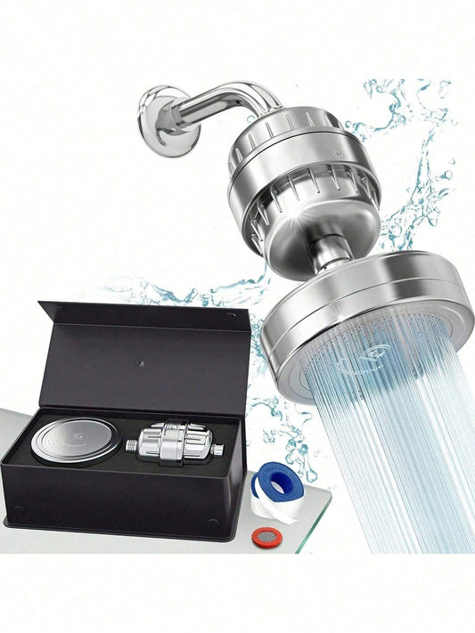 Luxury Filtered Shower Head Set 20+3 Stage Shower Filter For Hard Water Removes Chlorine And Harmful Substances - Showerhead Filter High Output