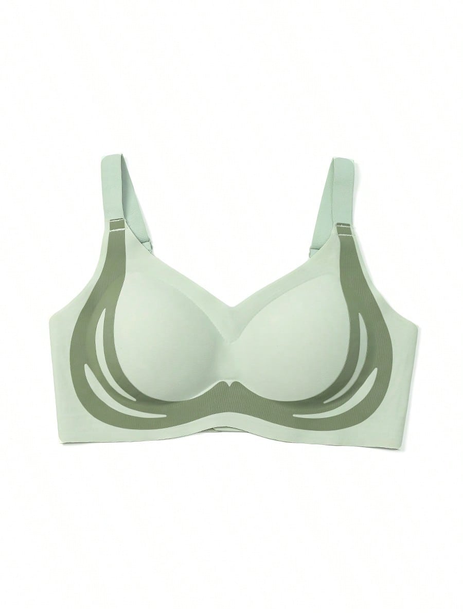 4pcs Women's Wire-Free Push Up Bra, Lifting And Gathering, Anti-Sagging, Side Breast Adjustment Seamless Bra, Comfortable And Beautiful Back Tube Top Underwear