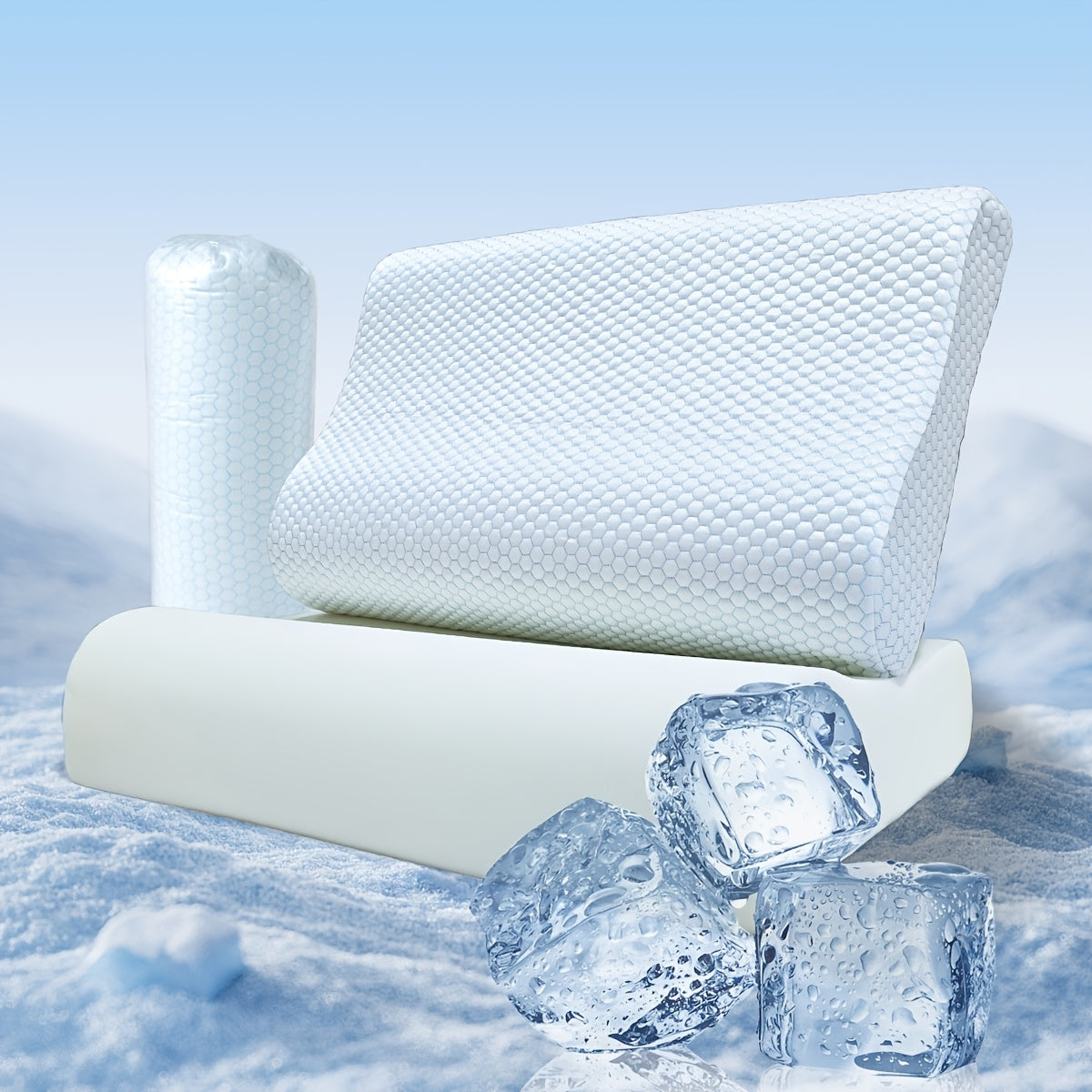 Adjustable Soft & Firm Gel Double Sided Cooling Pillow - Shredded Memory Foam Pillows with Removable Pillowcase - For Side, Back, Stomach Sleepers, Hot Sleepers