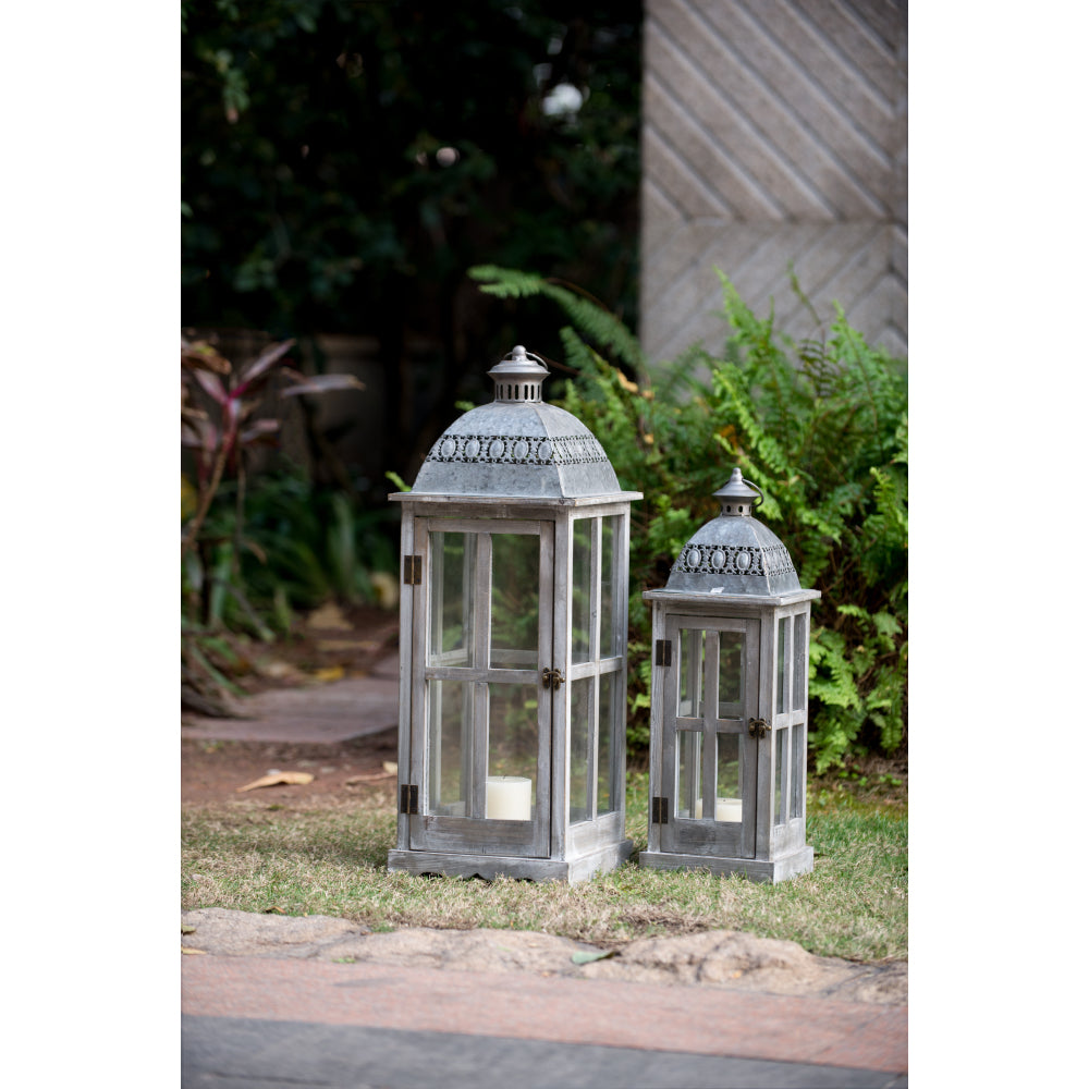 Wooden Candle Lantern Decorative, Hurricane Lantern Holder Decor for Indoor Outdoor, Home Garden Wedding