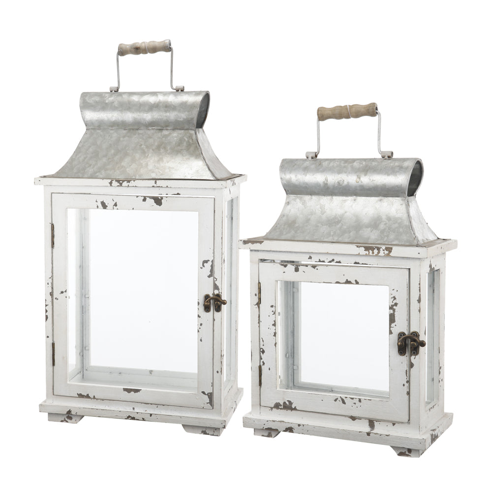 Wooden Candle Lantern Decorative, Hurricane Lantern Holder Decor for Indoor Outdoor, Home Garden Wedding