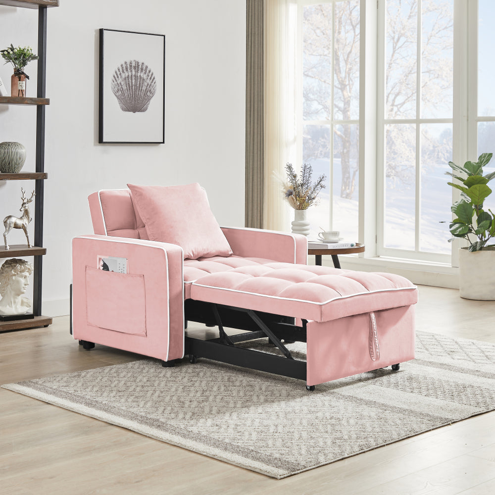 Three-in-one sofa bed chair folding sofa bed adjustable back into a sofa recliner single bed adult modern chair bed berth Grey