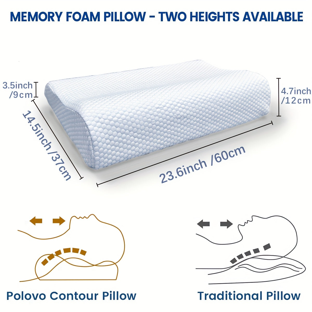 Adjustable Soft & Firm Gel Double Sided Cooling Pillow - Shredded Memory Foam Pillows with Removable Pillowcase - For Side, Back, Stomach Sleepers, Hot Sleepers