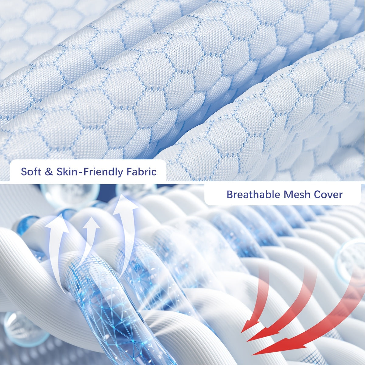 Adjustable Soft & Firm Gel Double Sided Cooling Pillow - Shredded Memory Foam Pillows with Removable Pillowcase - For Side, Back, Stomach Sleepers, Hot Sleepers