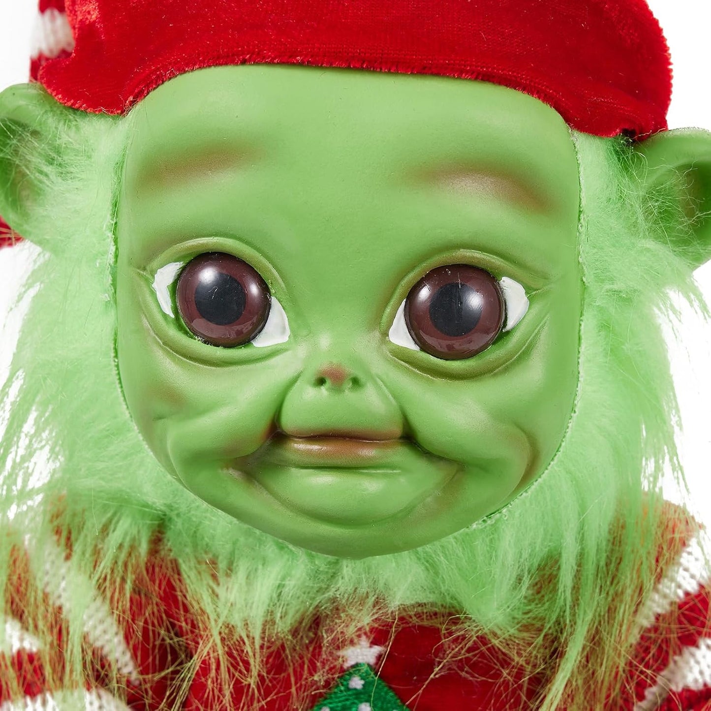 Christmas Plush Toy Green Furry Ghost Doll Cartoon Latex Ugly Doll Decorative Toys for Girls Boys