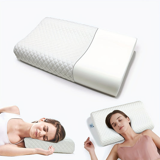 [Orthopedic Support] Memory Foam Neck Pillow | Adjustable Orthopedic Cervical Support | Cooling Polyester Cover | Machine Washable | Multi-Purpose Comfort for Home & Travel