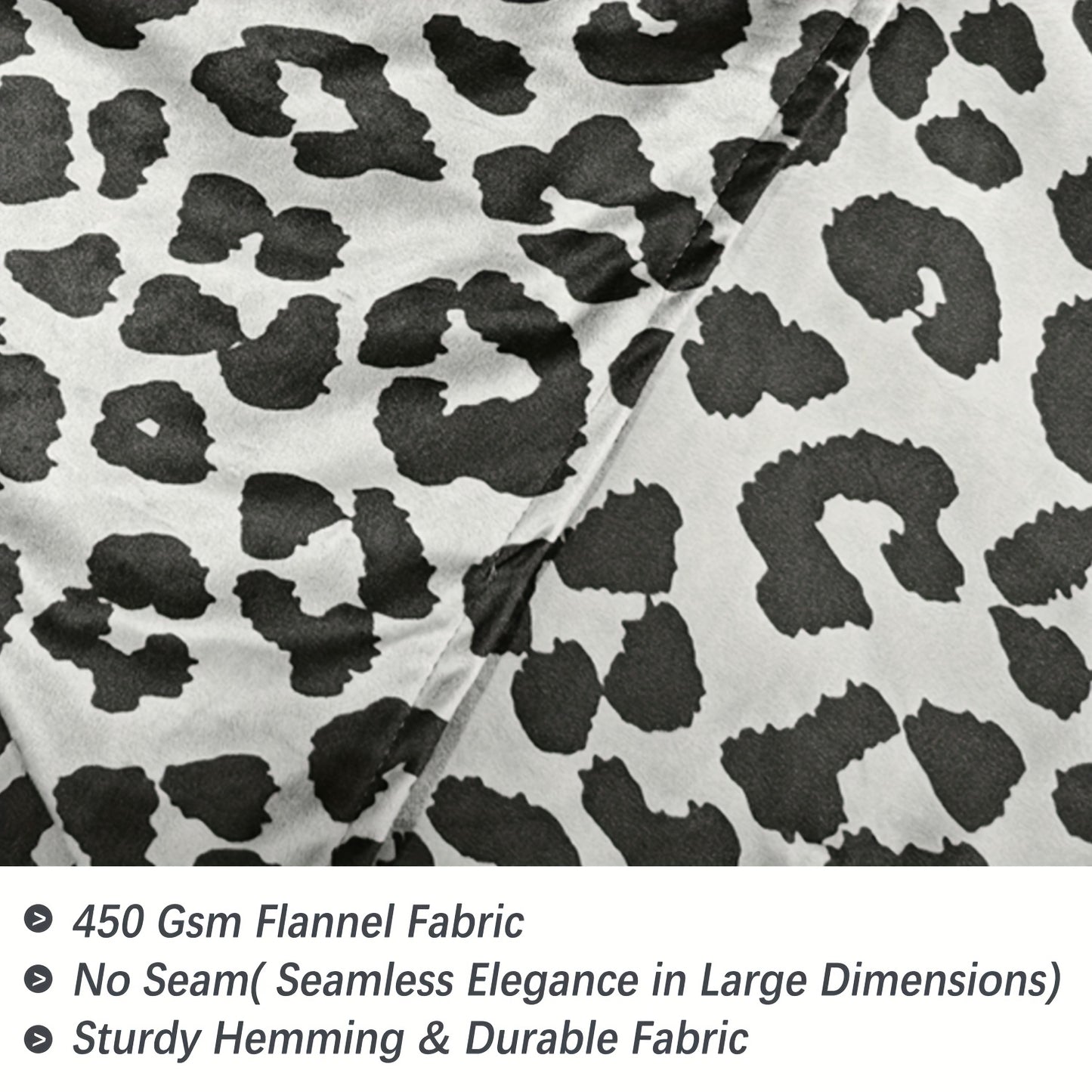 Super Oversized 120x120 Inch King Flannel Blanket - Dual-Sided Leopard Print, Soft & Cozy 450GSM Thick Wool, Machine Washable, Extra Large 10'x10' Winter Blanket for Bed, Sofa, Couch, Travel & Camping, California Huge Family Blanket